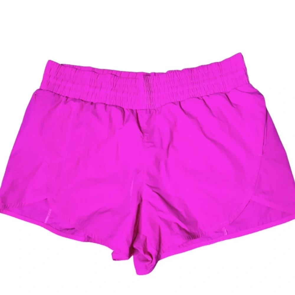 All in Motion Athletic Shorts Hot Pink Stretchy Smocked‎ Waist Dolphin Hem Women - Picture 2 of 16